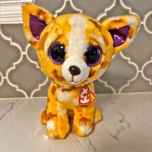 Ty Beanie Boo Yellow and White Plush Chihuahua Dog Pablo 9 inch